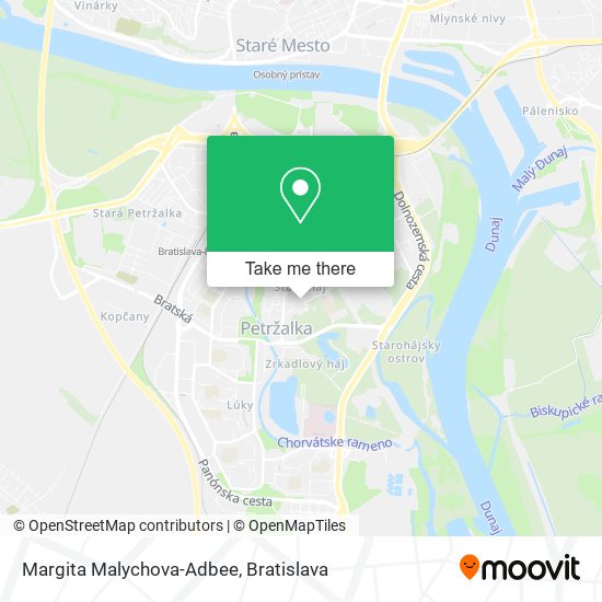 Margita Malychova-Adbee map