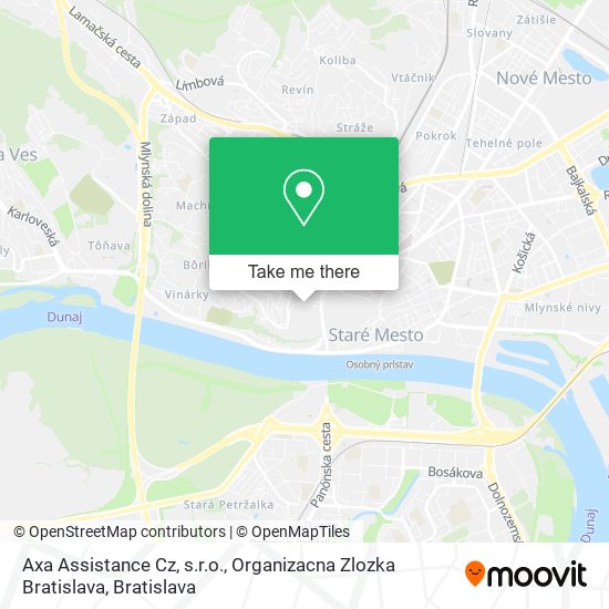 Axa Assistance Cz, s.r.o., Organizacna Zlozka Bratislava map