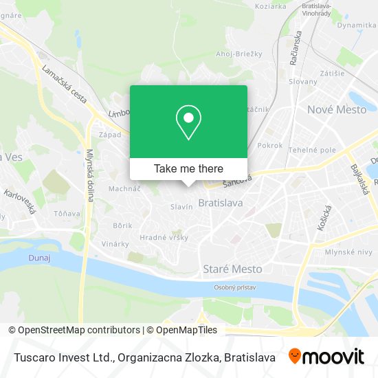Tuscaro Invest Ltd., Organizacna Zlozka map