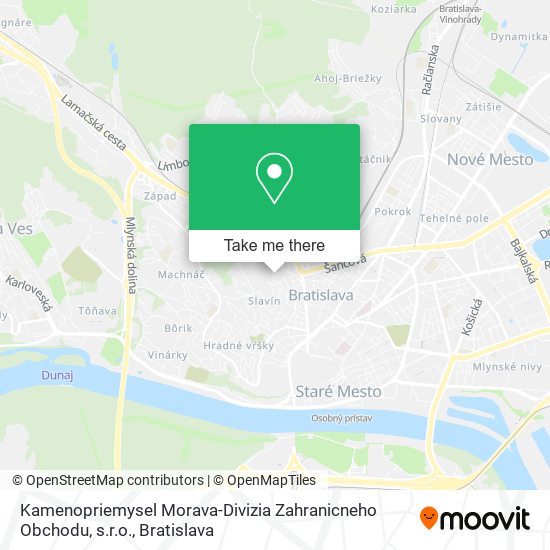 Kamenopriemysel Morava-Divizia Zahranicneho Obchodu, s.r.o. map