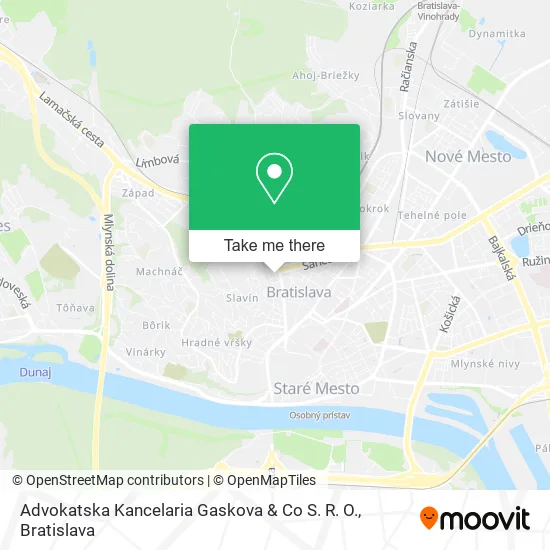 Advokatska Kancelaria Gaskova & Co S. R. O. map