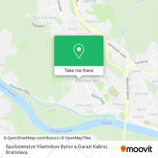 Spolocenstvo Vlastnikov Bytov a Garazi Kabrsi map