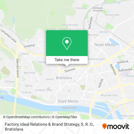 Factory, Ideal Relations & Brand Strategy, S. R. O. map