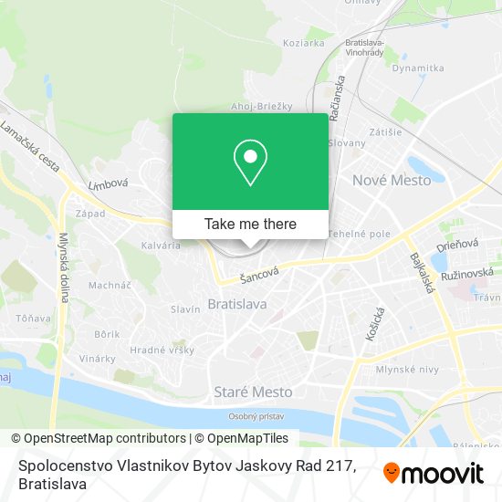 Spolocenstvo Vlastnikov Bytov Jaskovy Rad 217 map