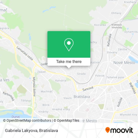 Gabriela Lakyova map