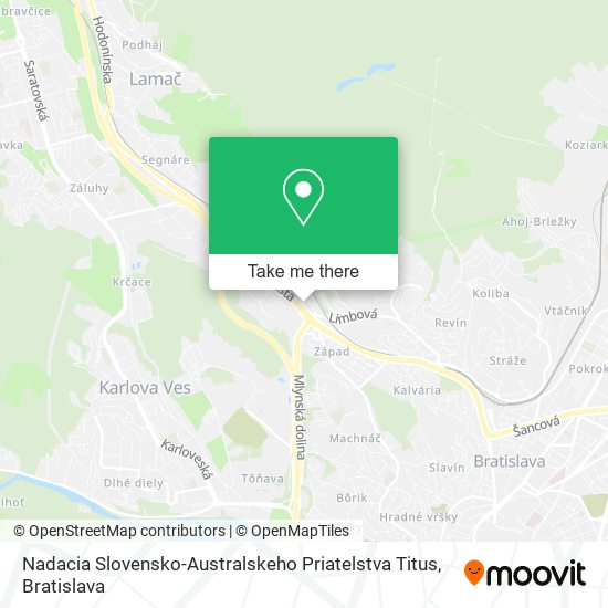 Nadacia Slovensko-Australskeho Priatelstva Titus map
