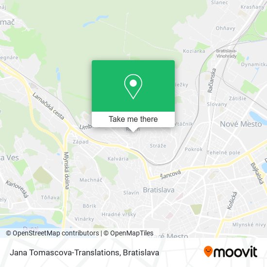 Jana Tomascova-Translations map