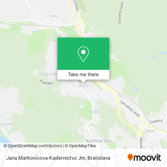 Jana Markovicova-Kadernictvo Jm map