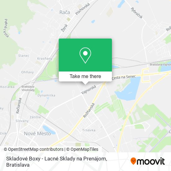 Skladové Boxy - Lacné Sklady na Prenájom map