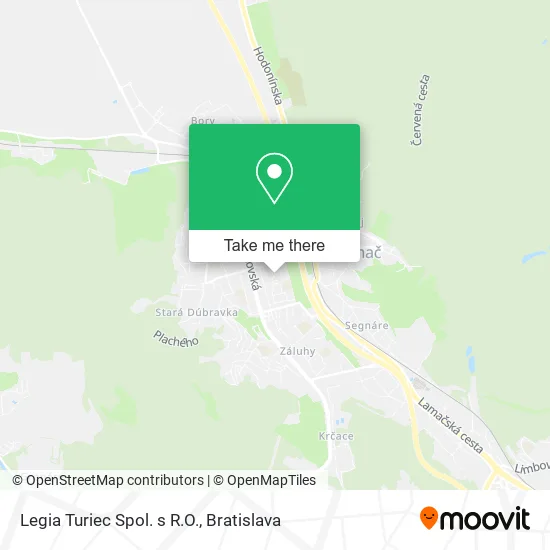 Legia Turiec Spol. s R.O. map