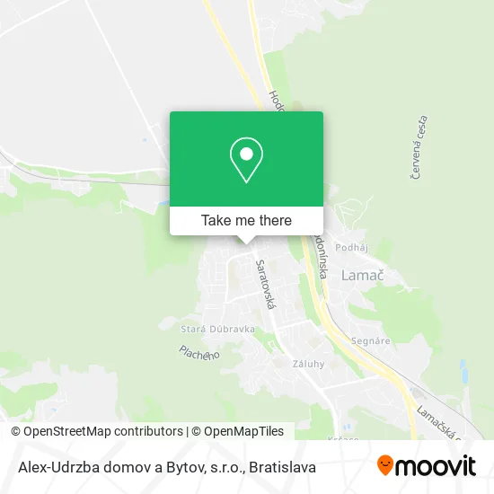 Alex-Udrzba domov a Bytov, s.r.o. map