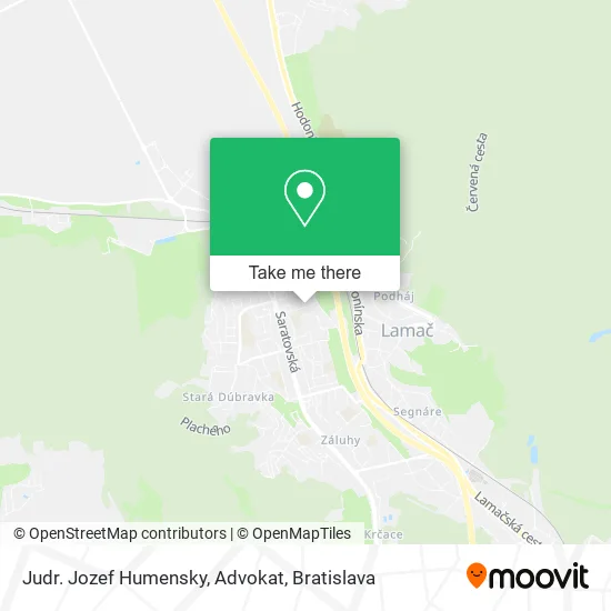 Judr. Jozef Humensky, Advokat map