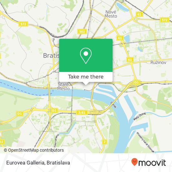 Eurovea Galleria map