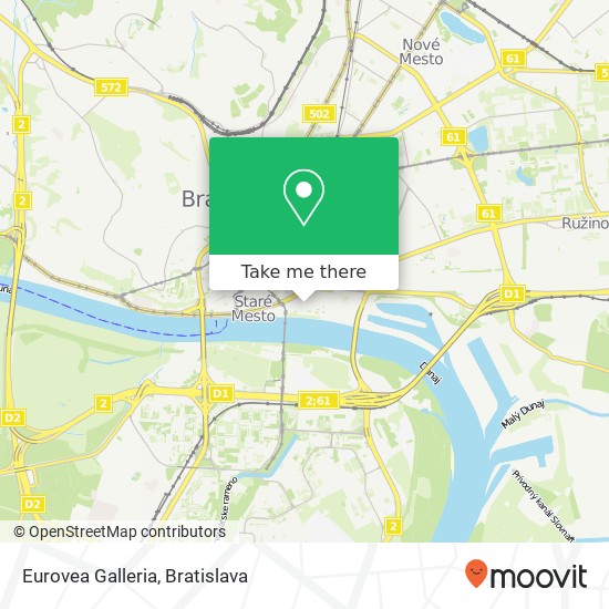 Eurovea Galleria map