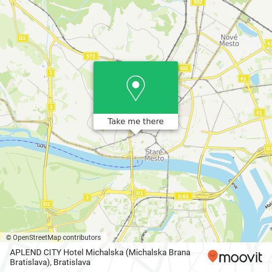 APLEND CITY Hotel Michalska (Michalska Brana Bratislava) map