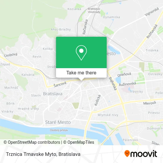 Trznica Trnavske Myto map