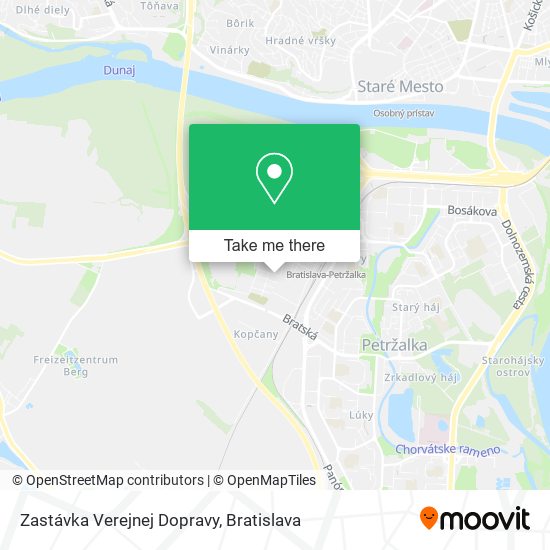 Zastávka Verejnej Dopravy map