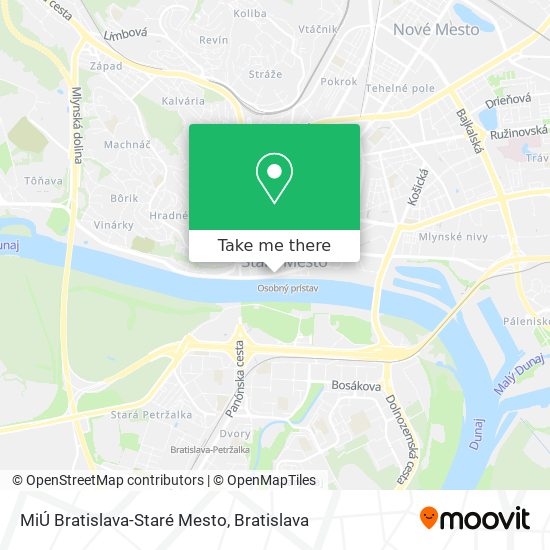 MiÚ Bratislava-Staré Mesto map