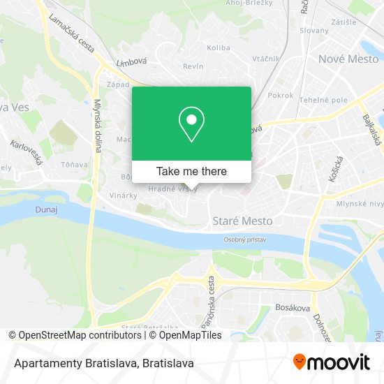 Apartamenty Bratislava map