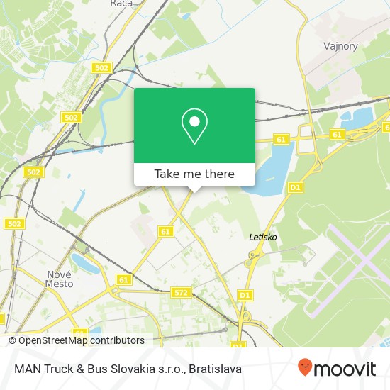 MAN Truck & Bus Slovakia s.r.o. map