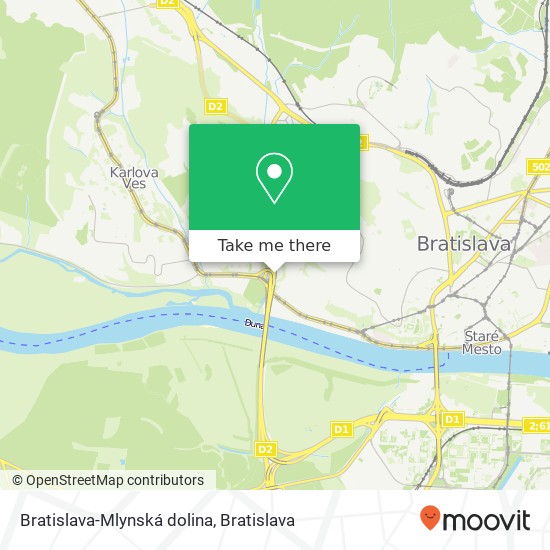 Bratislava-Mlynská dolina map