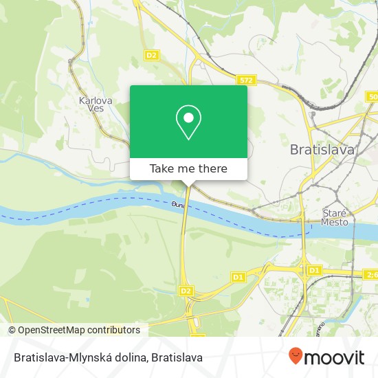 Bratislava-Mlynská dolina map