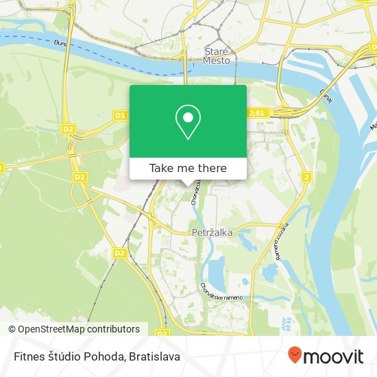 Fitnes štúdio Pohoda map