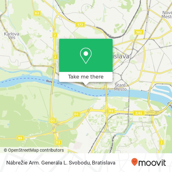 Nábrežie Arm. Generála L. Svobodu map