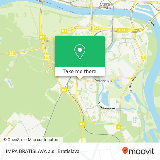 IMPA BRATISLAVA a.s. map