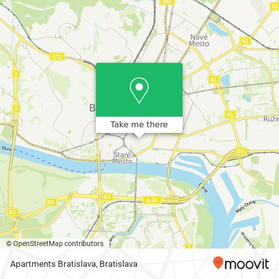 Apartments Bratislava map