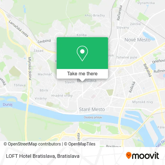 LOFT Hotel Bratislava map
