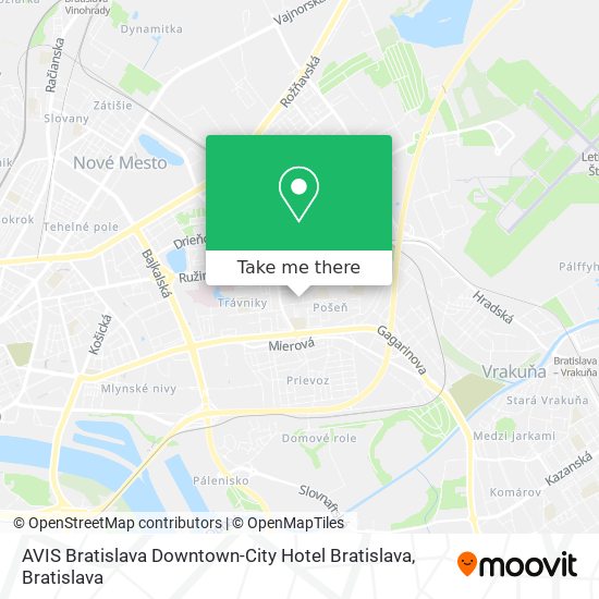 AVIS Bratislava Downtown-City Hotel Bratislava map