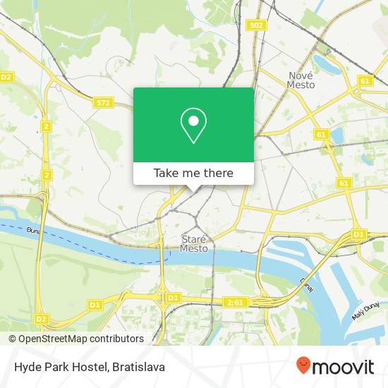 Hyde Park Hostel map