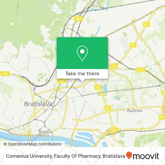 Comenius University, Faculty Of Pharmacy map