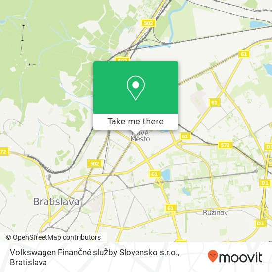 Volkswagen Finančné služby Slovensko s.r.o. map