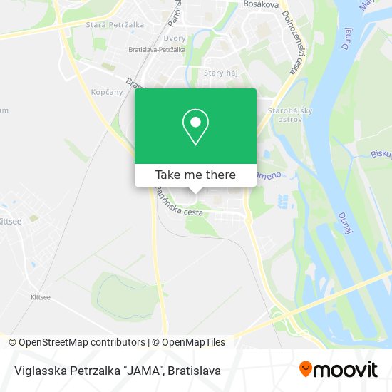 Viglasska Petrzalka "JAMA" map