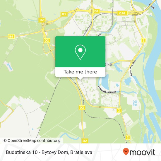 Budatinska 10 - Bytovy Dom map