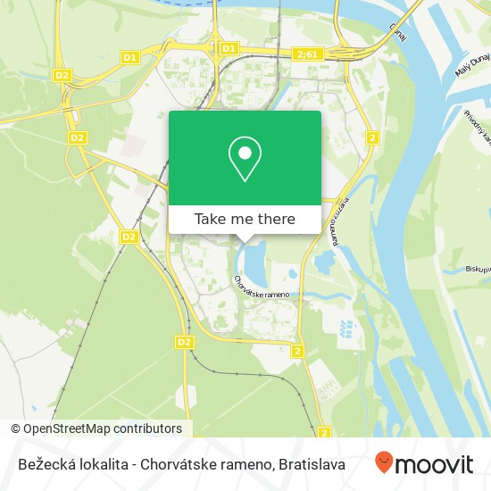 Bežecká lokalita - Chorvátske rameno map