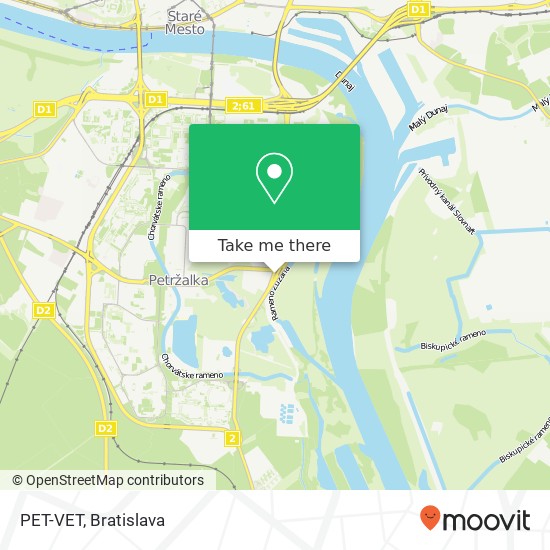 PET-VET map