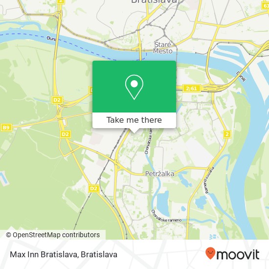 Max Inn Bratislava map