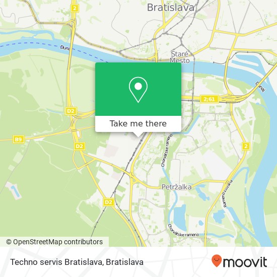 Techno servis Bratislava map