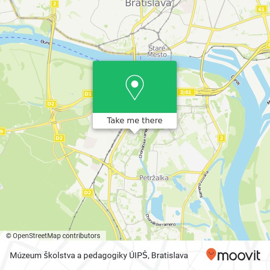 Múzeum školstva a pedagogiky ÚIPŠ map