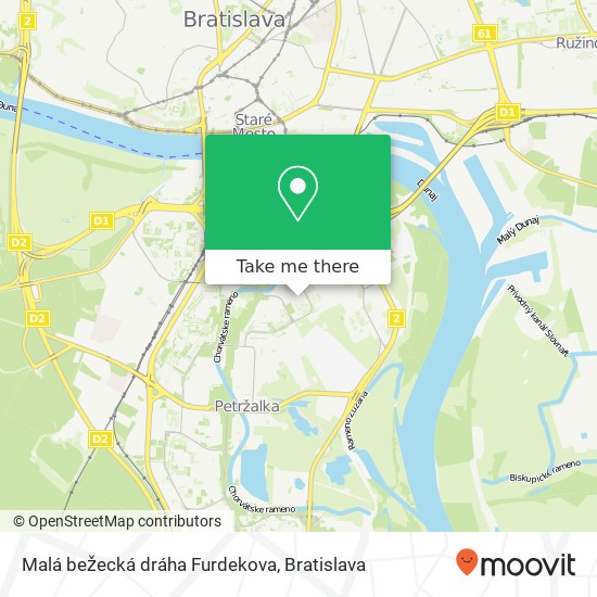 Malá bežecká dráha Furdekova map