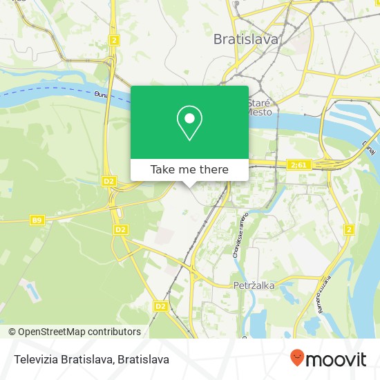 Televizia Bratislava map