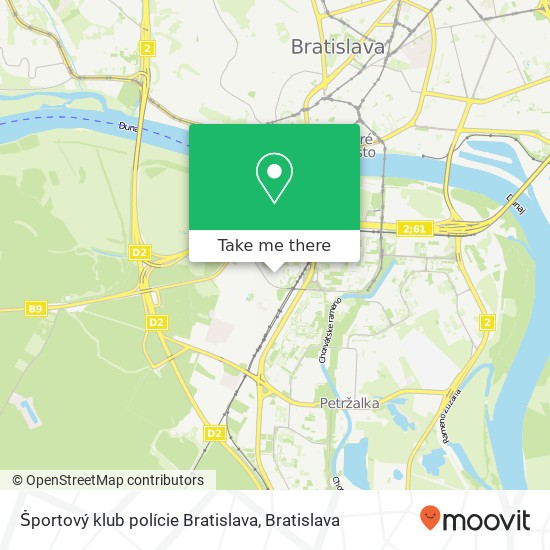 Športový klub polície Bratislava map