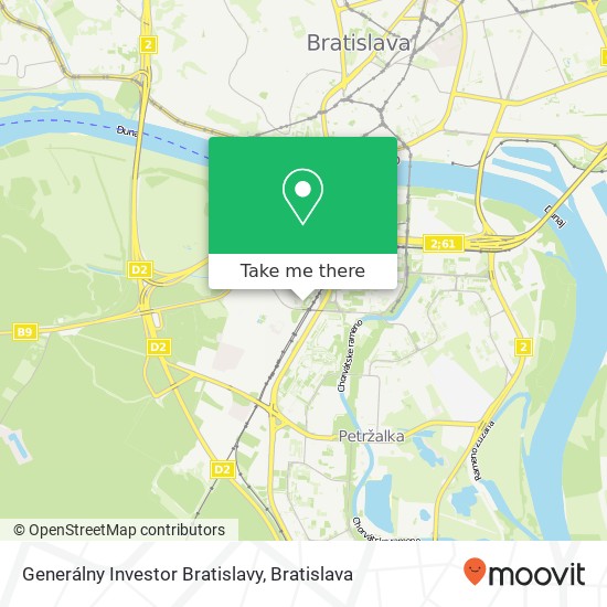 Generálny Investor Bratislavy map