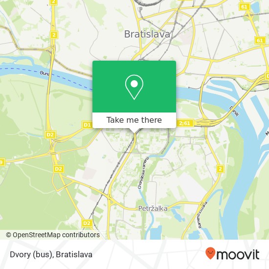 Dvory (bus) map