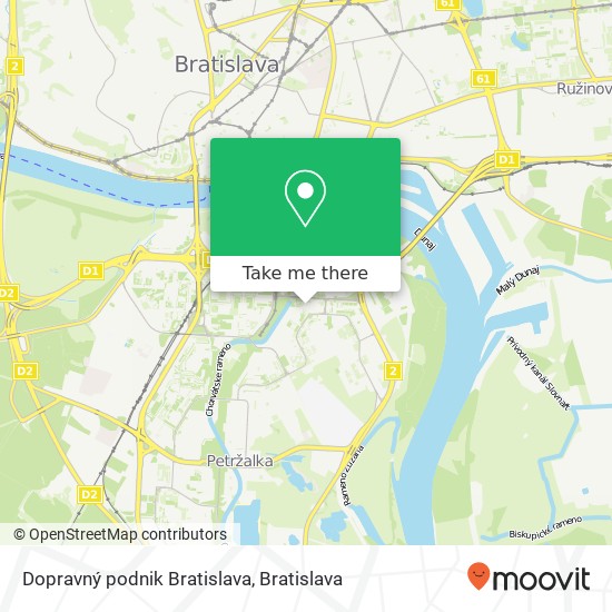 Dopravný podnik Bratislava map