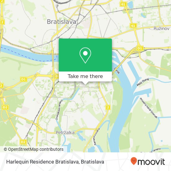 Harlequin Residence Bratislava map