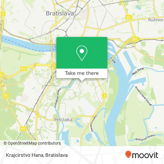 Krajcirstvo Hana map